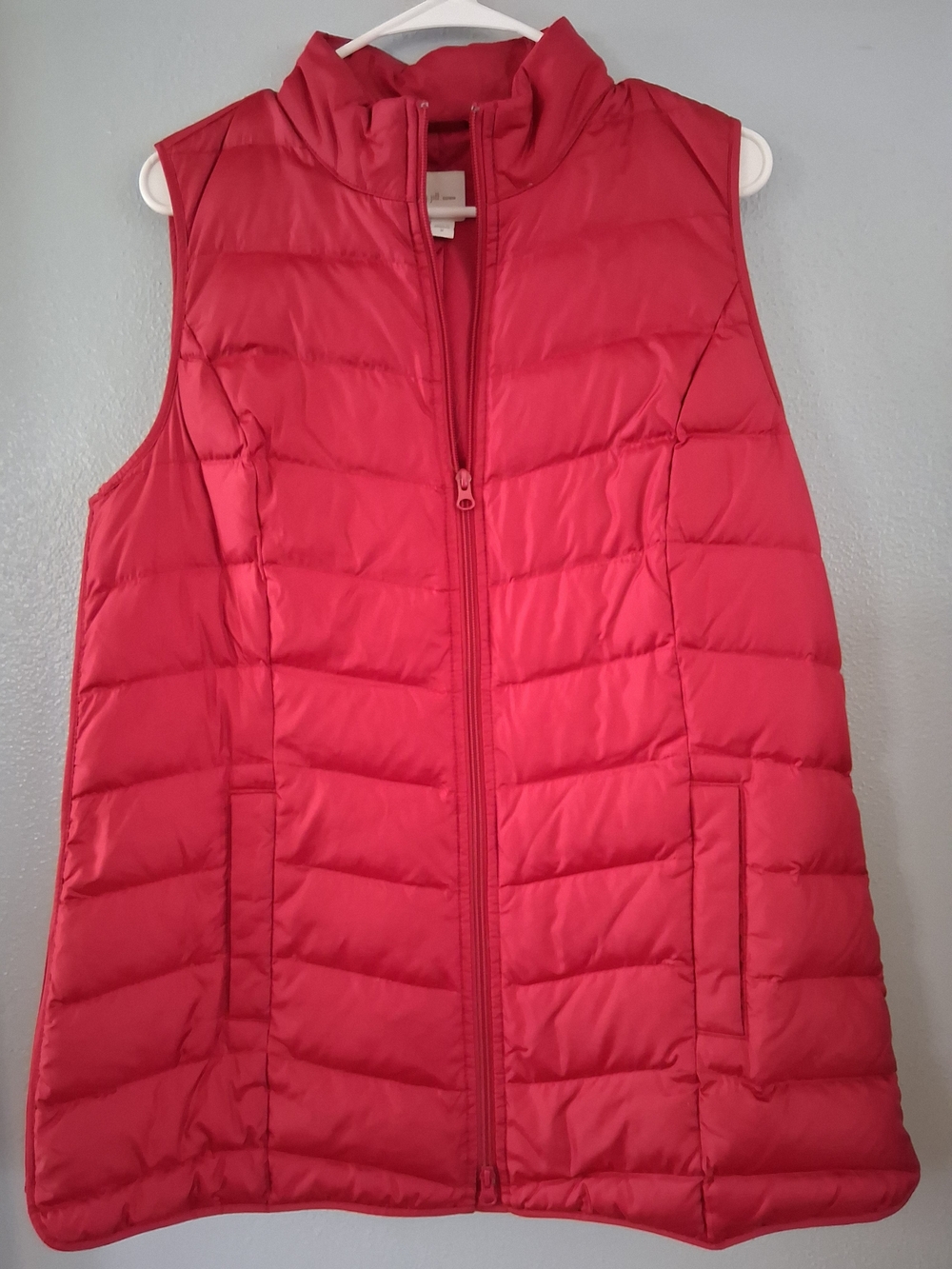 J. Jill Down Quilted Puffer Vest in Bright Red
